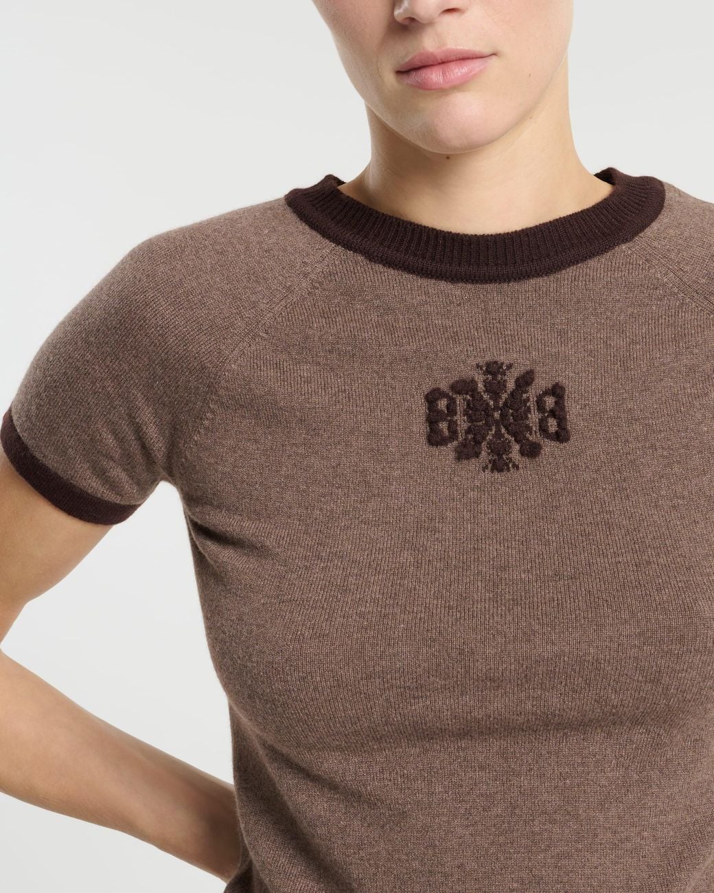 Barrie Brown Cashmere Top With B Logo