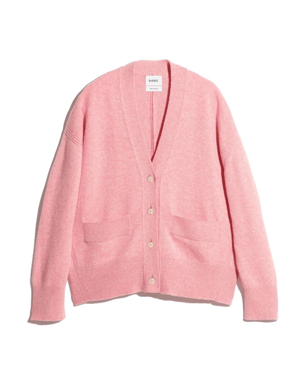Barrie Pink Iconic Cashmere Cardigan