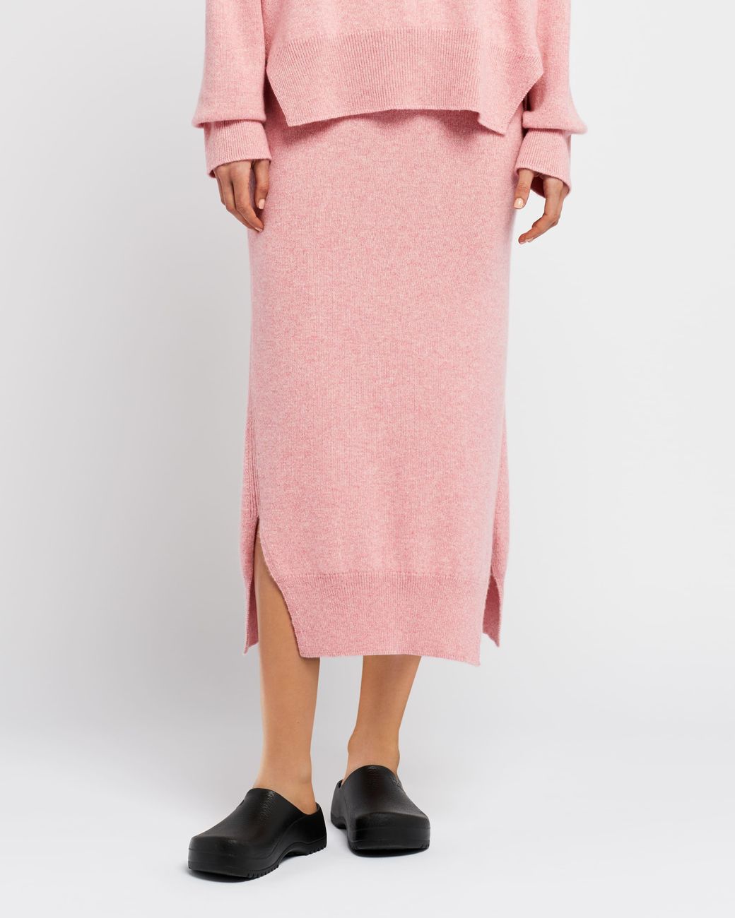 Barrie Pink Iconic Cashmere Skirt