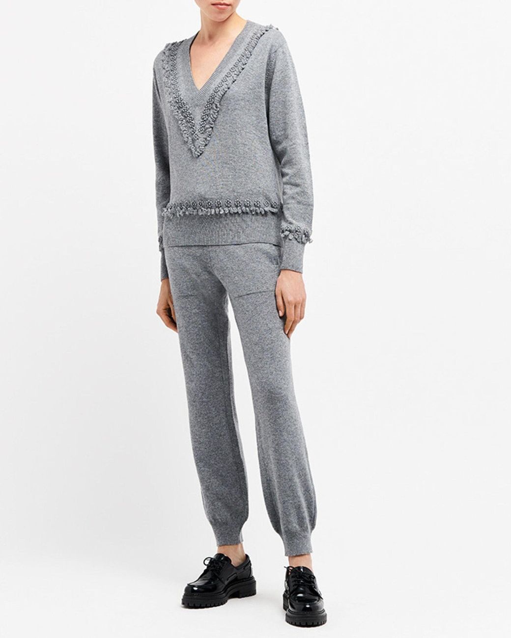 Barrie Gray Timeless V-Neck Cashmere Jumper