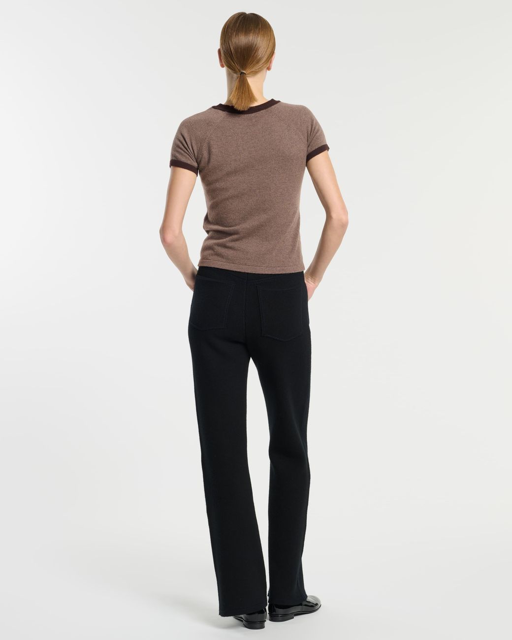 Barrie Brown Cashmere Top With B Logo
