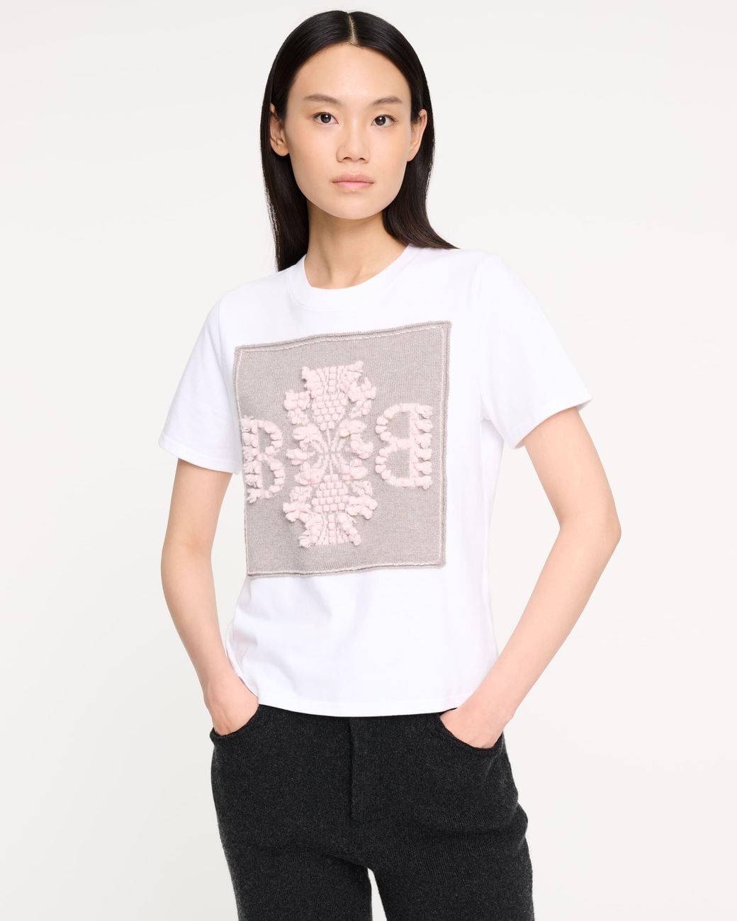 Barrie Pink T-Shirt With Cashmere B Logo Patch