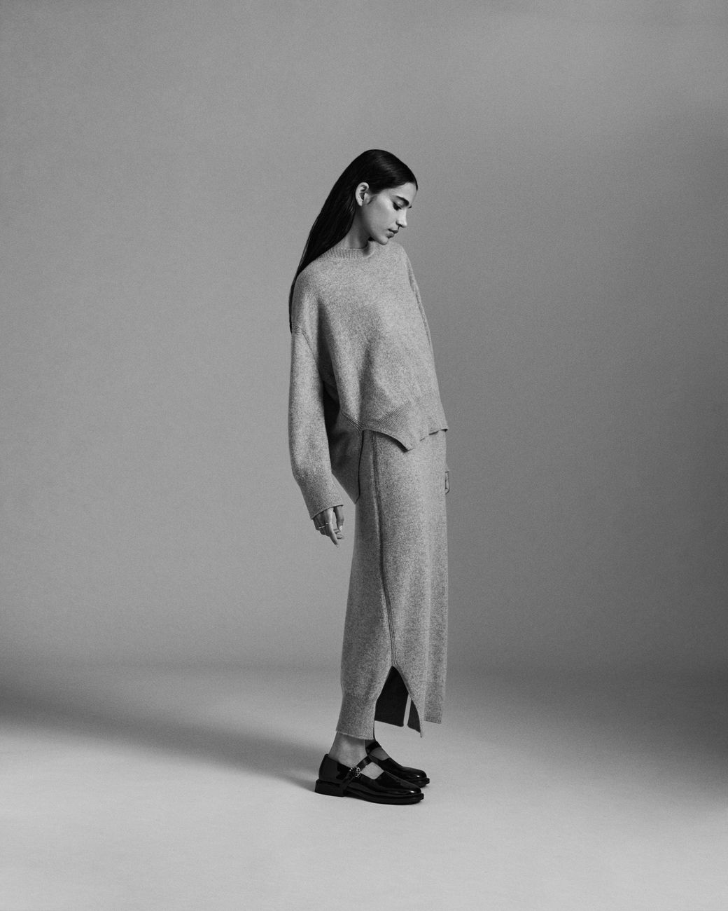 Barrie Natural Iconic Cashmere Skirt