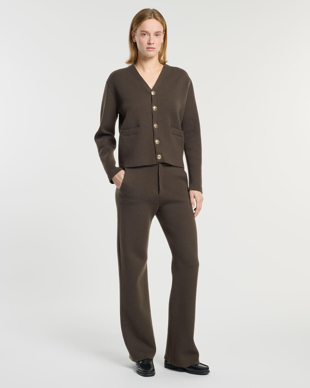 Barrie Black V-Neck Cardigan
