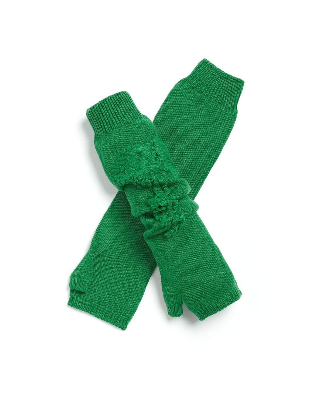 Barrie Green Cashmere Fingerless Gloves