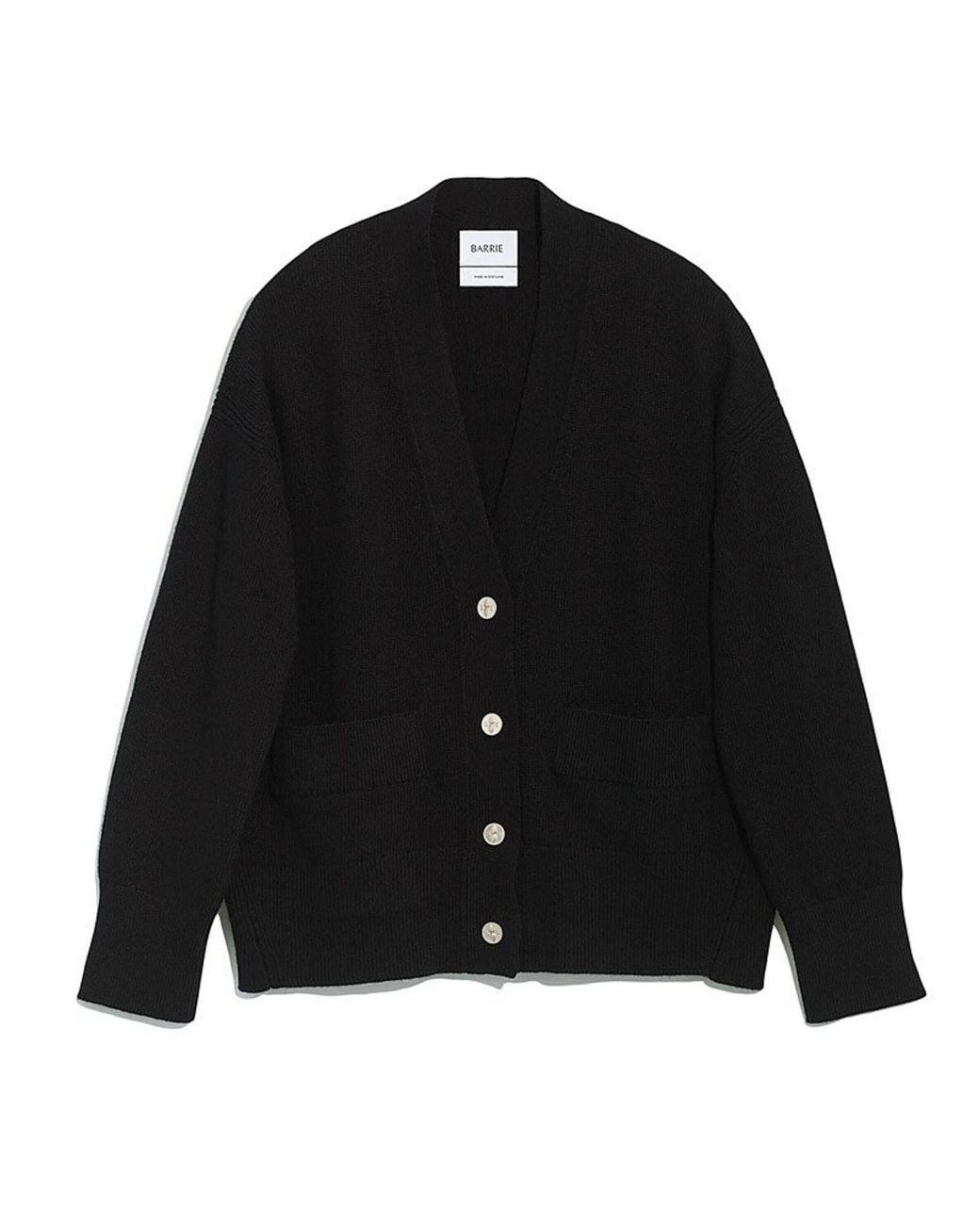 Barrie Black Iconic Cashmere Cardigan