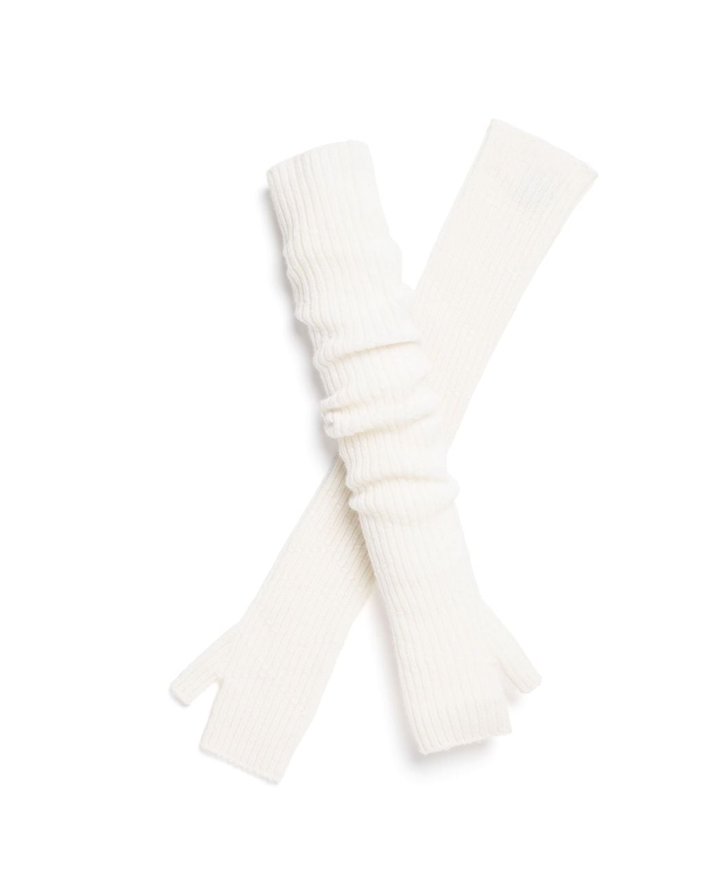 Barrie White Long Cashmere Fingerless Gloves
