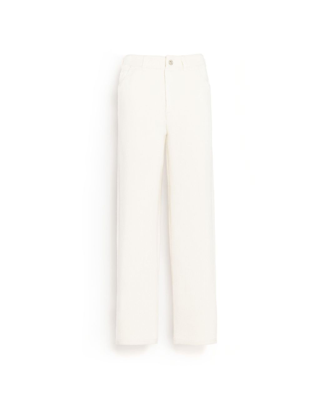 Barrie White Denim Cashmere And Cotton Boyfriend Trousers