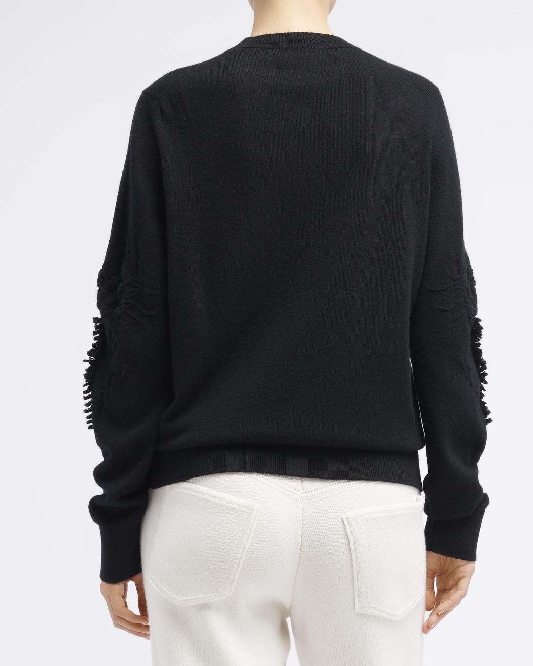 Barrie Black Timeless Round-Neck Cashmere Jumper