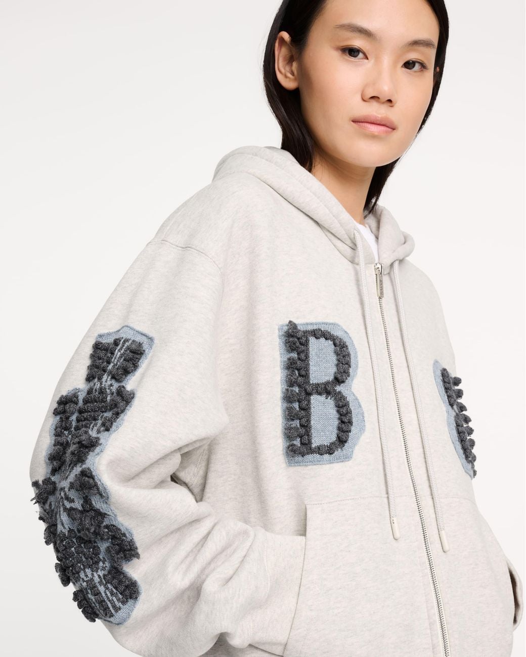 Barrie White Sweater With Cashmere B Logo Patch