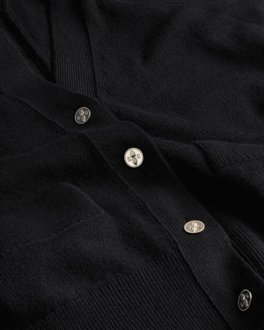 Barrie Black Iconic Cashmere Cardigan