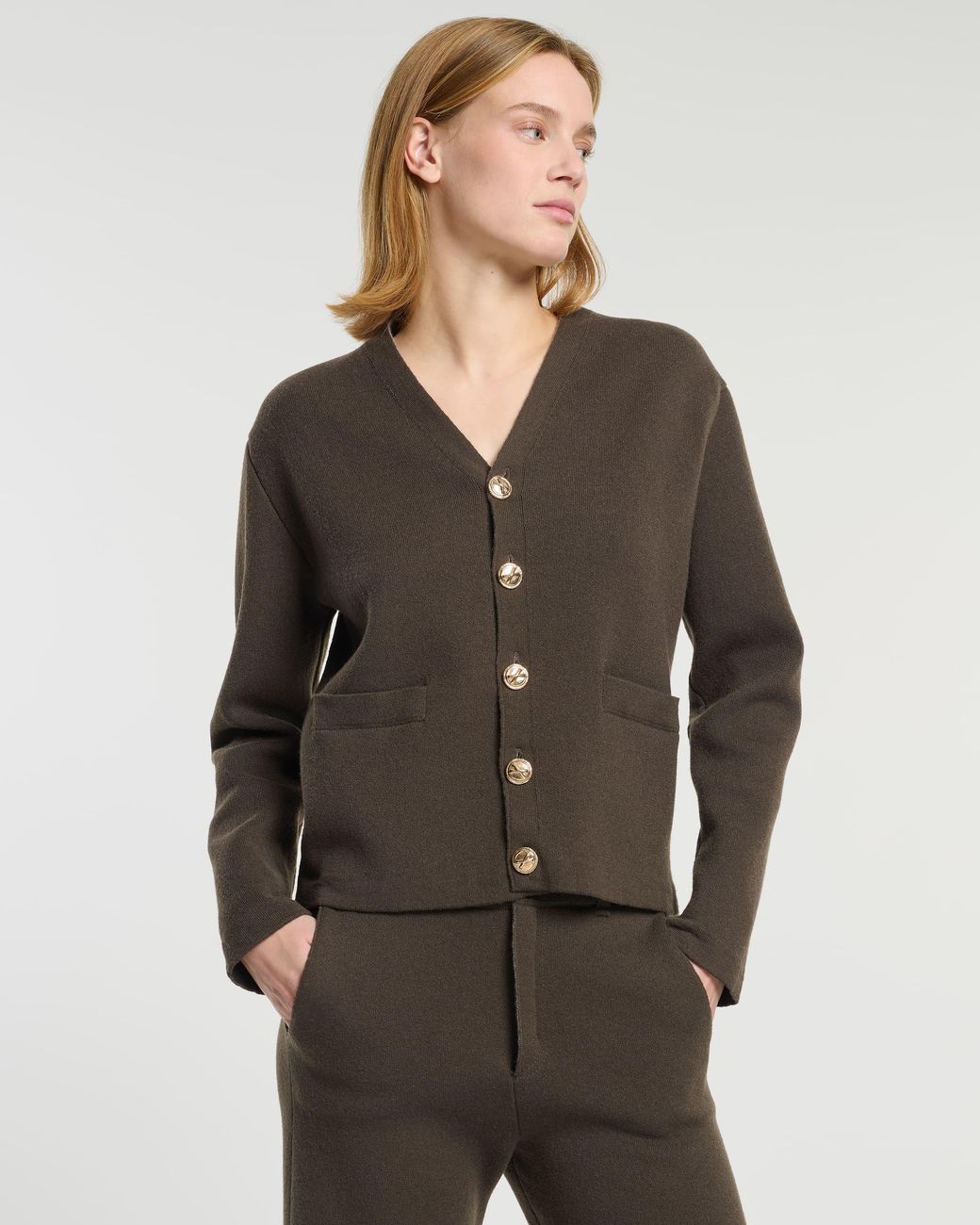 Barrie Black V-Neck Cardigan