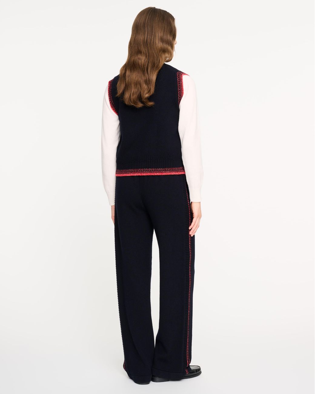 Barrie Blue Sleeveless Cashmere Cardigan
