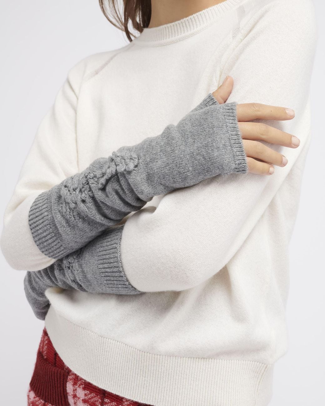 Barrie Gray Cashmere Fingerless Gloves