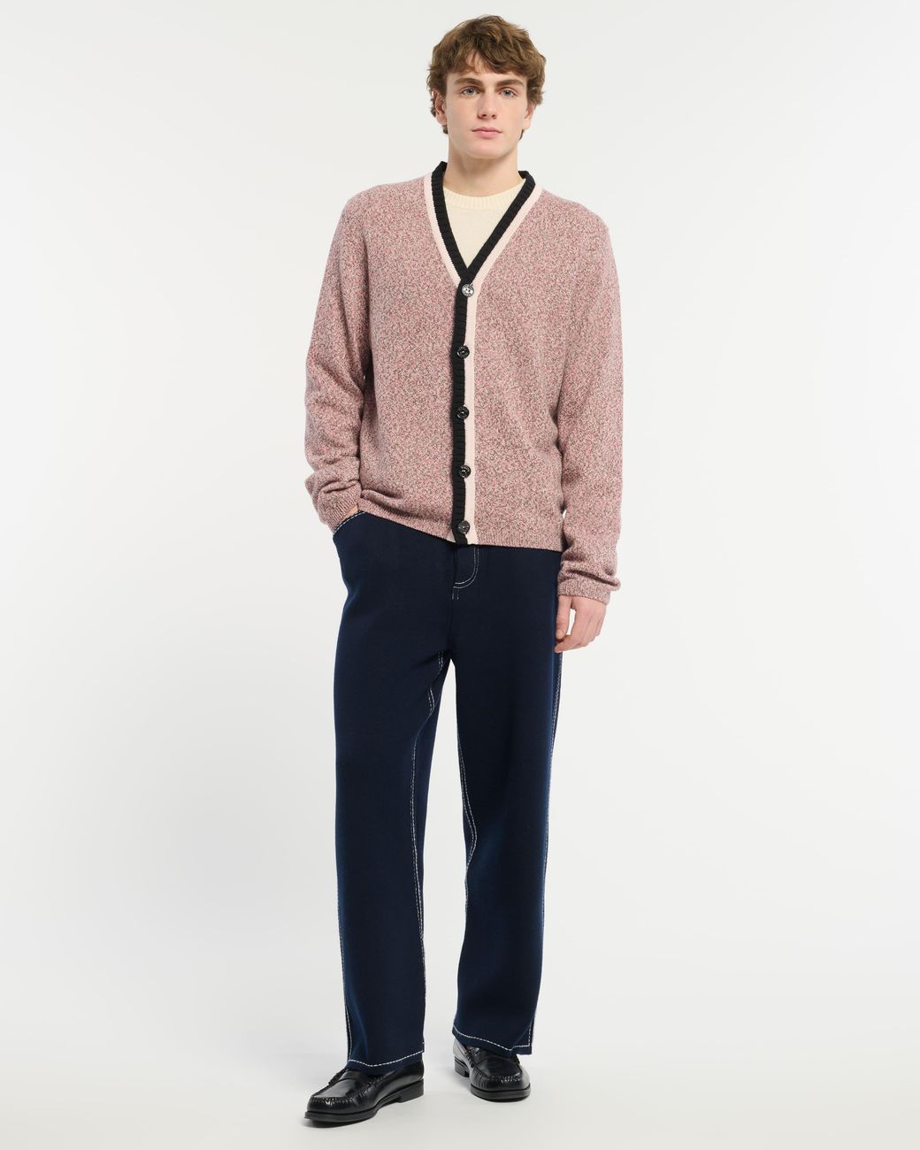 Barrie Pink Cashmere Cardigan for men