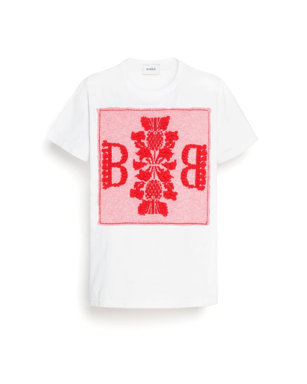 Barrie Red T-shirt With Logo Cashmere Patch