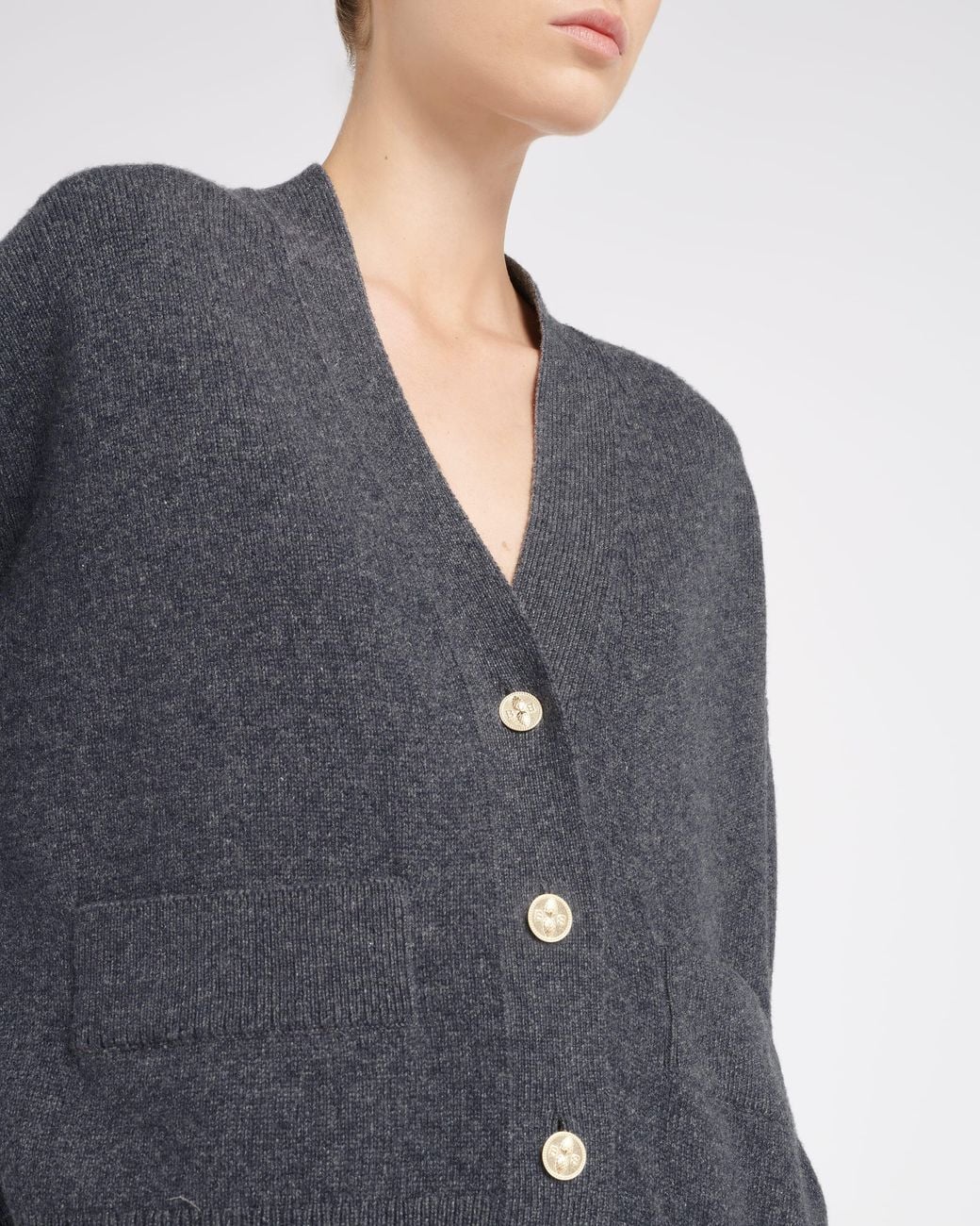 Barrie Gray V-Neck Cashmere Cardigan