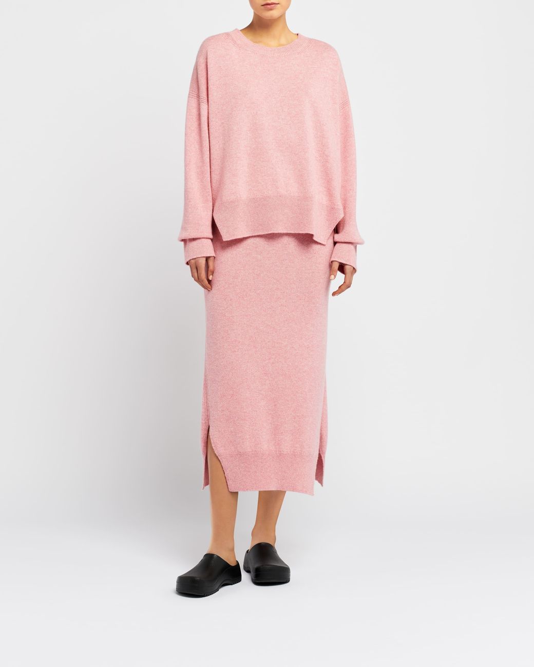 Barrie Pink Iconic Cashmere Skirt