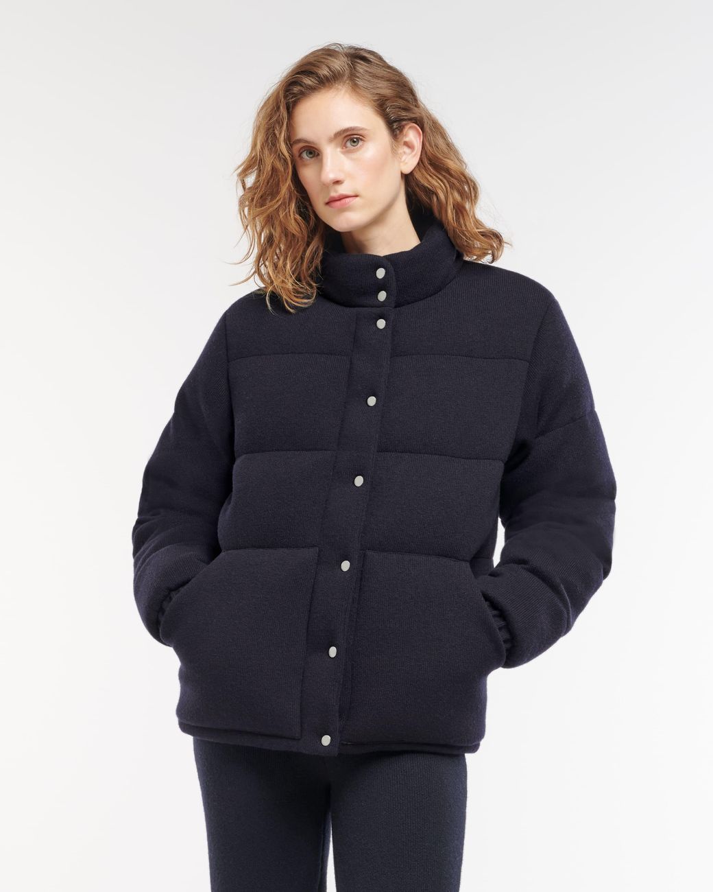 Barrie Blue Cashmere Down Jacket