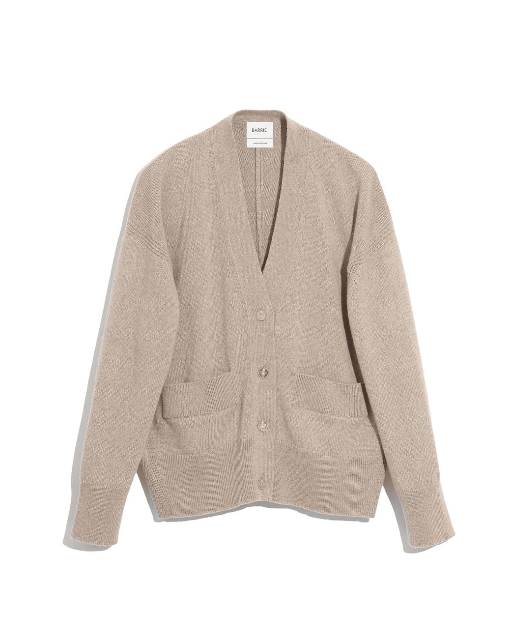Barrie Natural Iconic Cashmere Cardigan