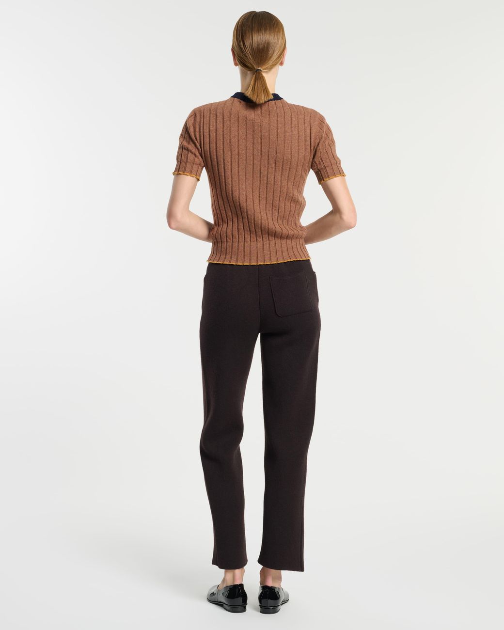 Barrie Brown Ribbed Cashmere Top