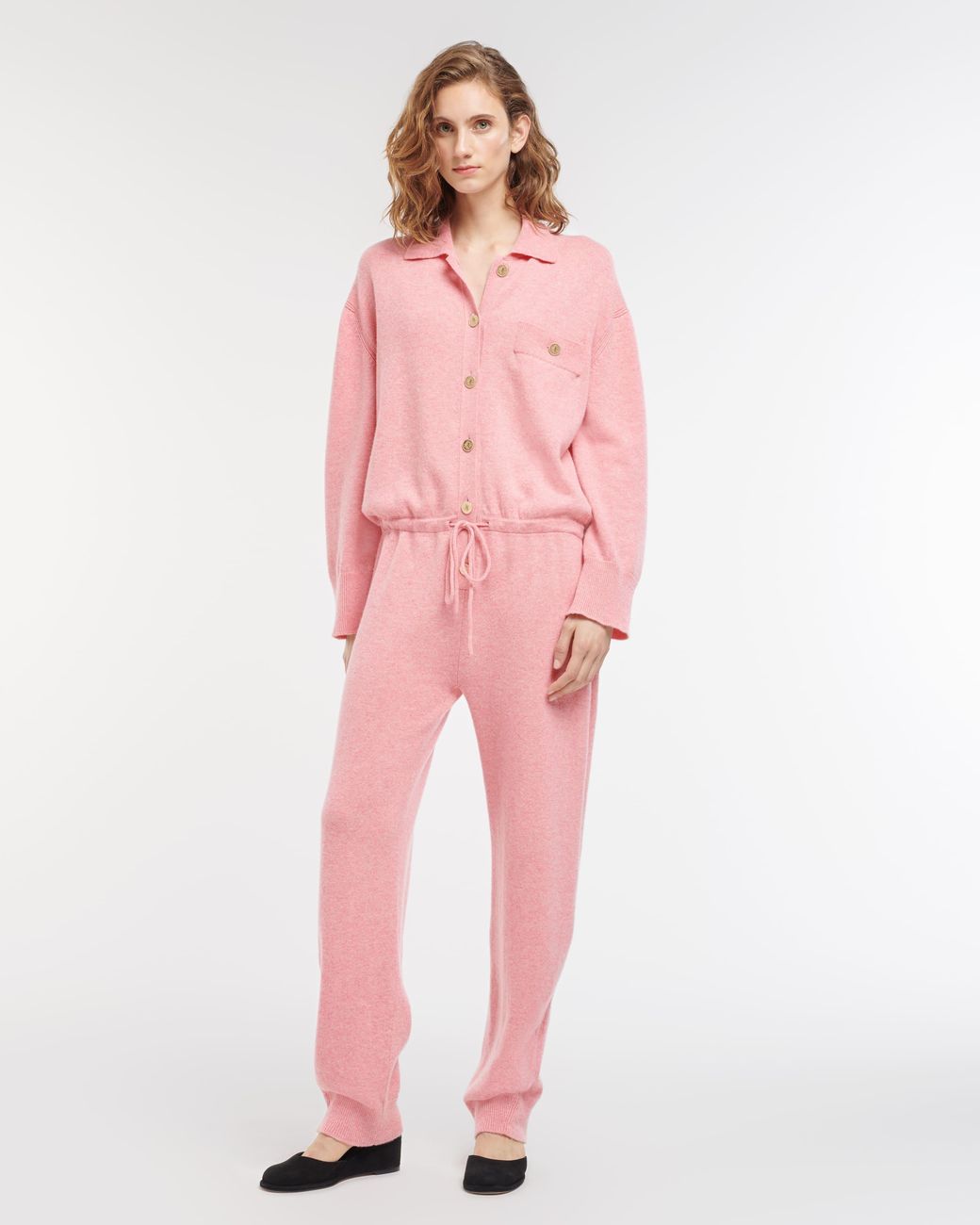 Barrie Pink Cashmere Jumpsuit