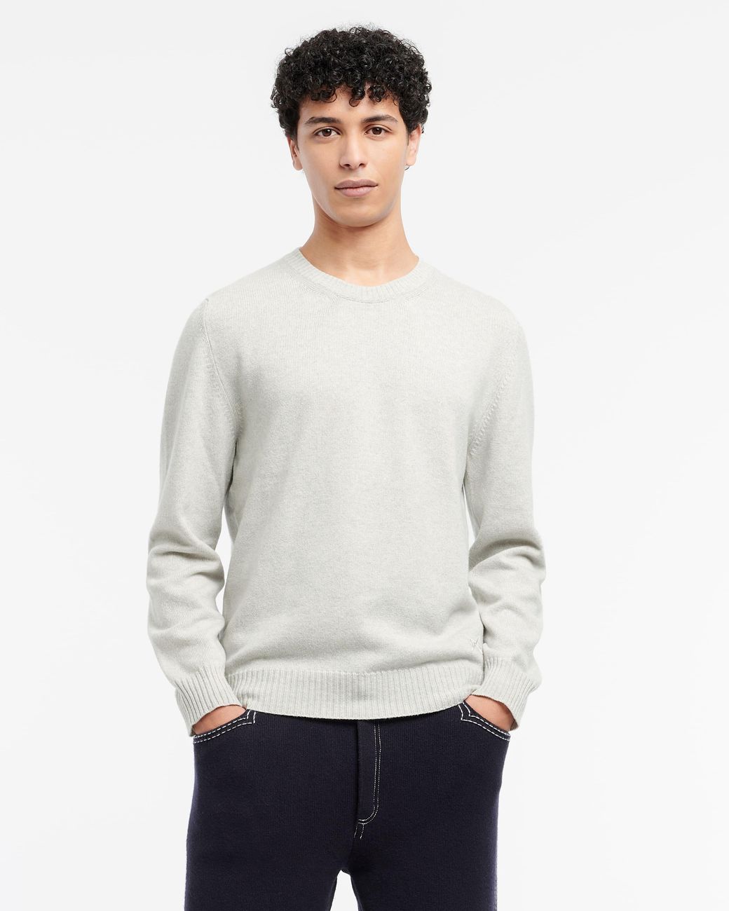 Barrie Gray Round-neck Pullover for men