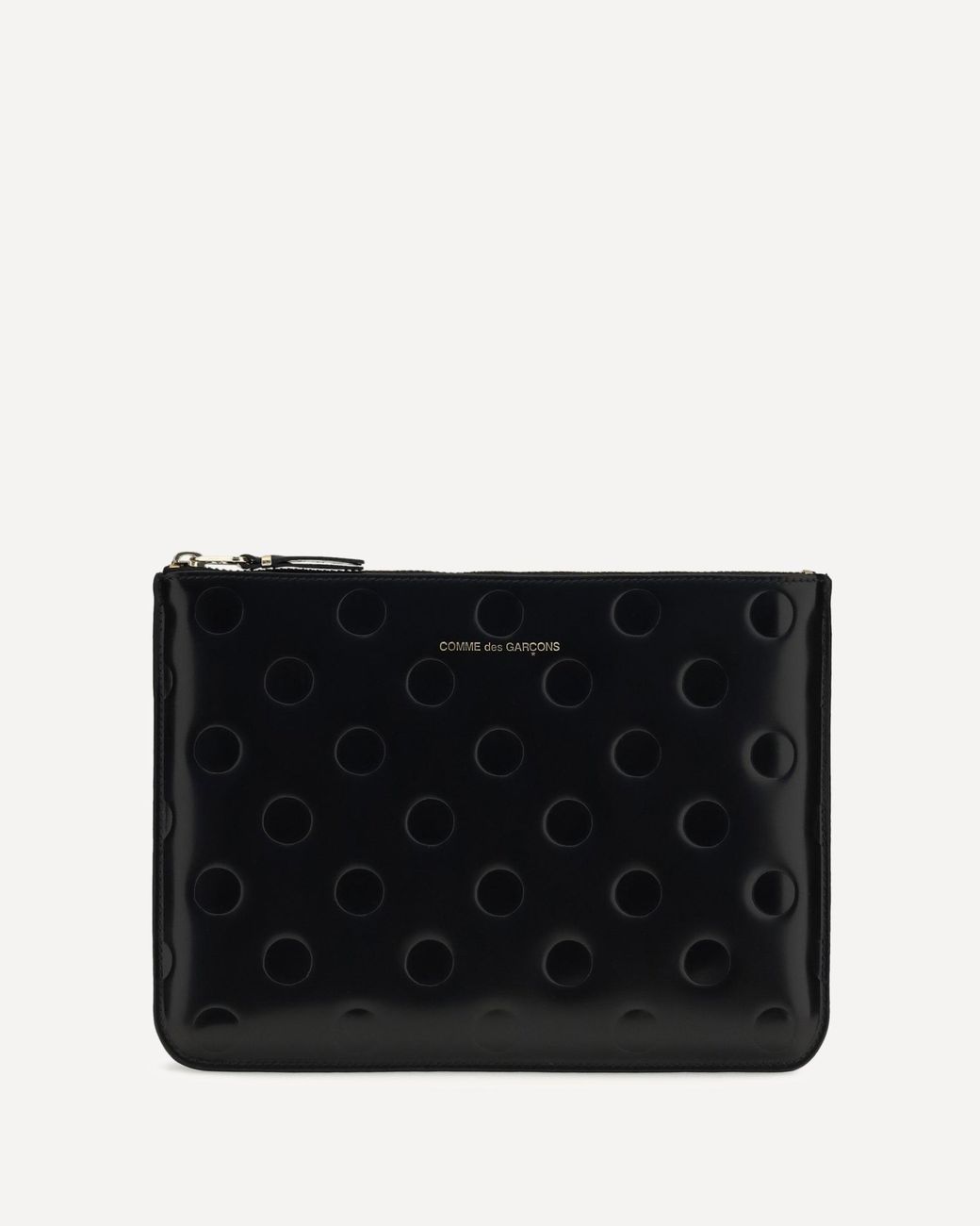 Comme des Garçons Black Embossed Polka-Dot Pouch for men