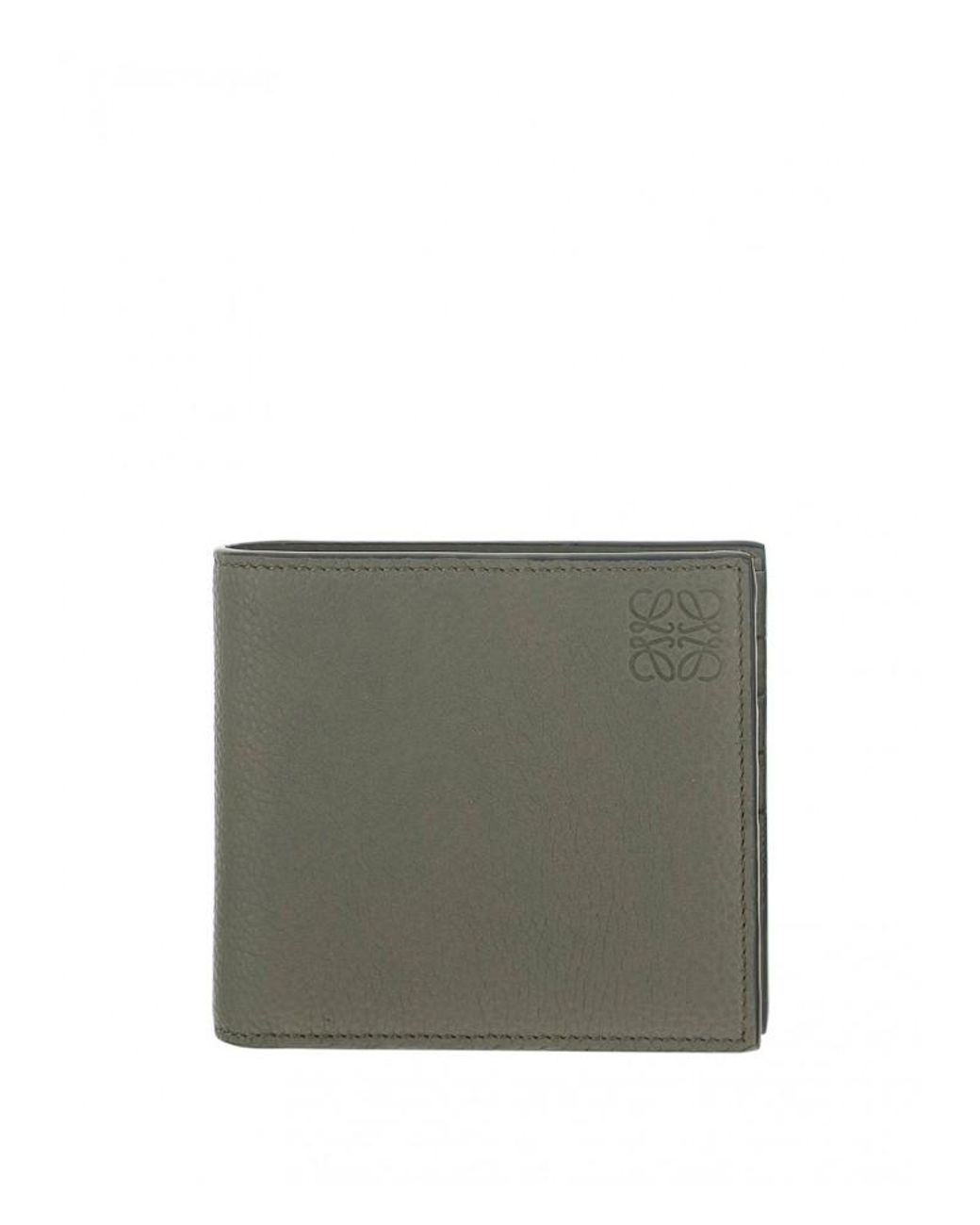 Loewe Leather Wallet in Green for Men | Lyst