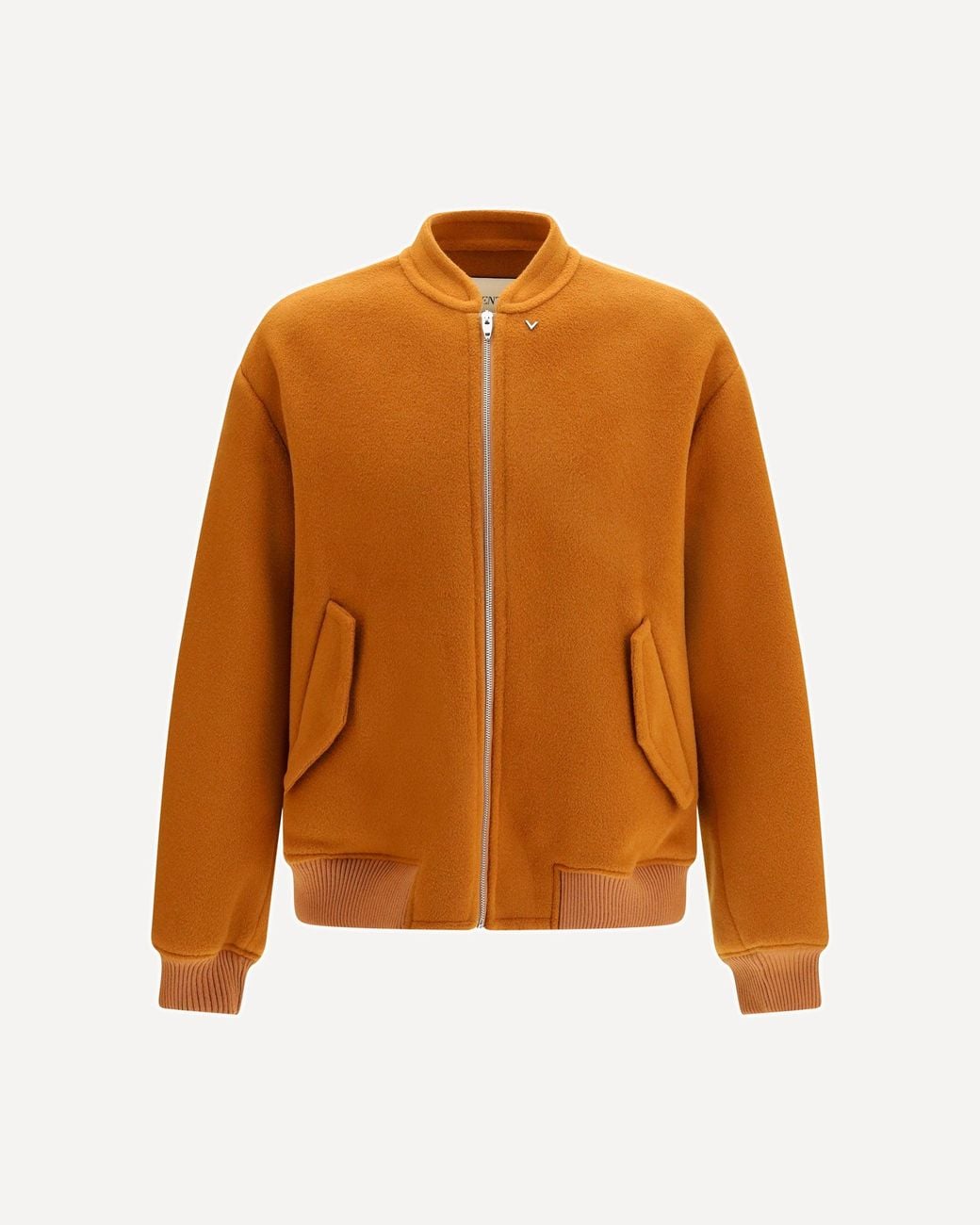 Valentino Orange Virgin Wool And Cashmere Jacket for men
