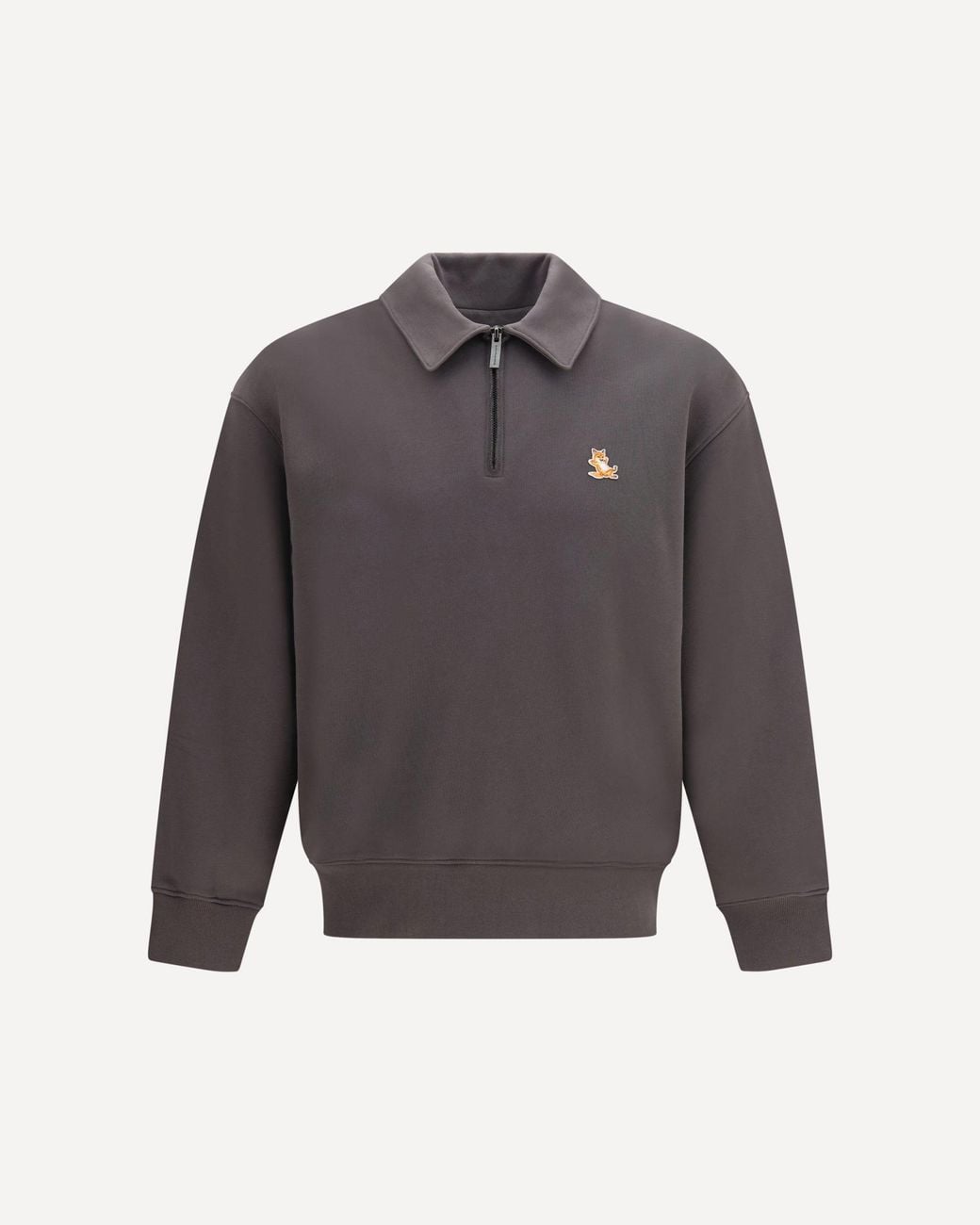 Maison Kitsuné Gray Chillax Fox Polo Sweatshirt for men