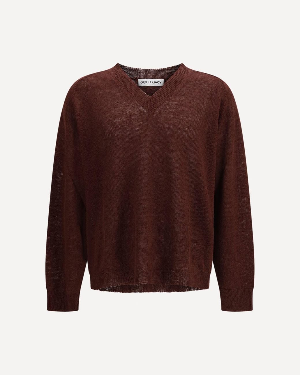 Our Legacy Purple V-Neck Sweater for men