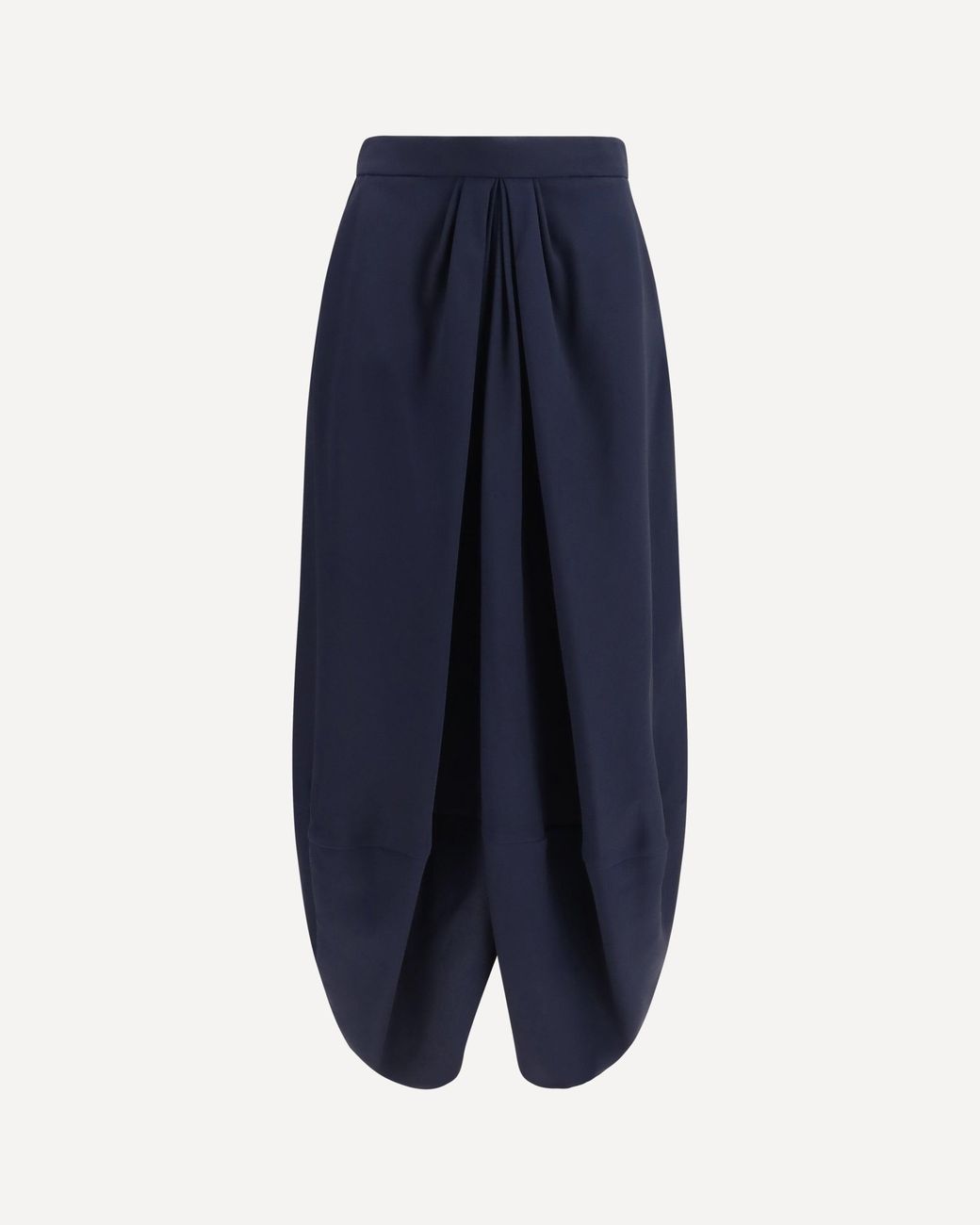 Giorgio Armani Blue Pleated Silk Skirt