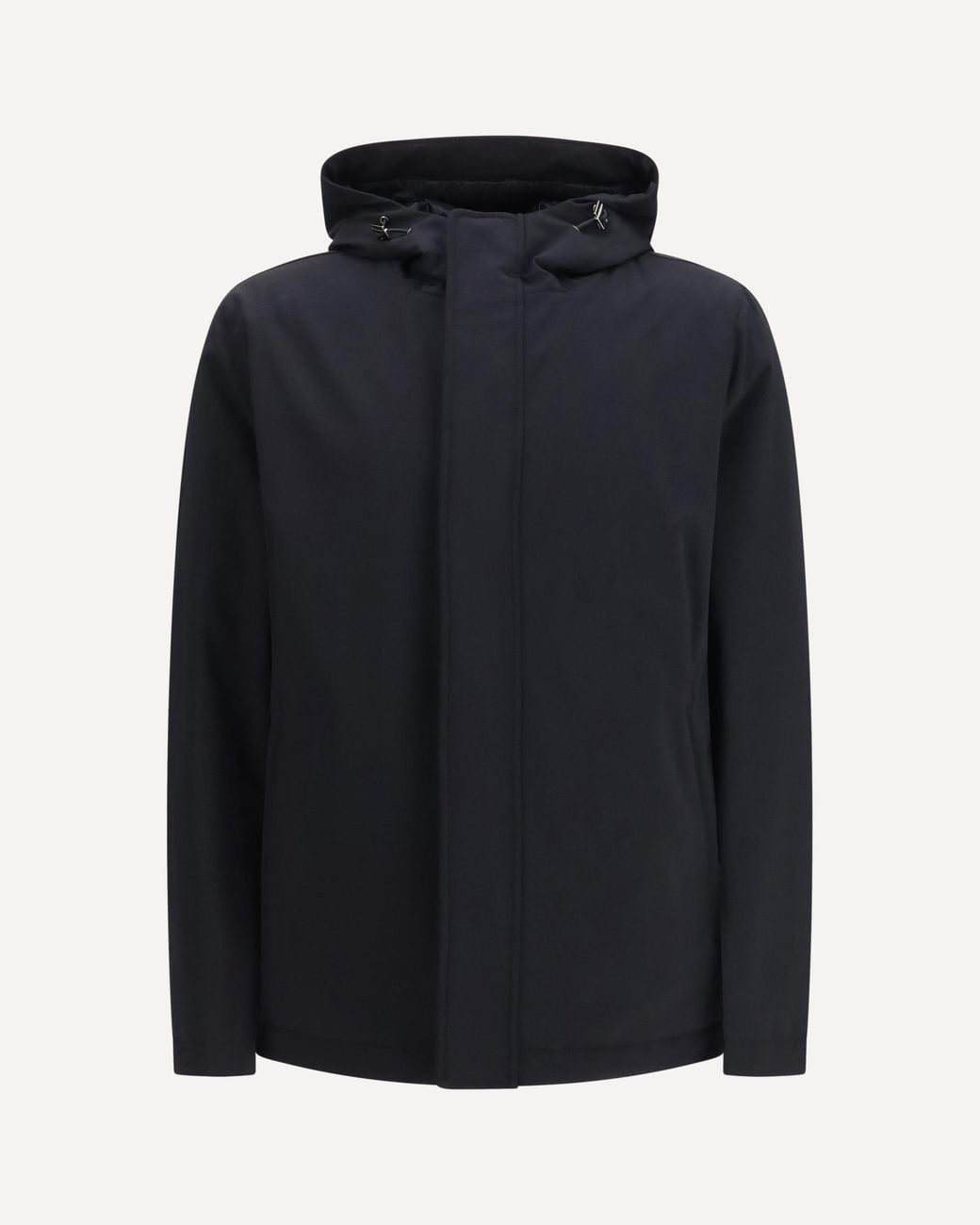 Herno Blue Water-Repellent Nylon Hooded Padded Jacket for men