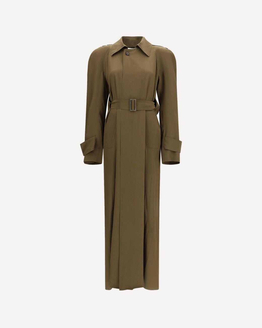 Petar Petrov Green Silk Trench Coat