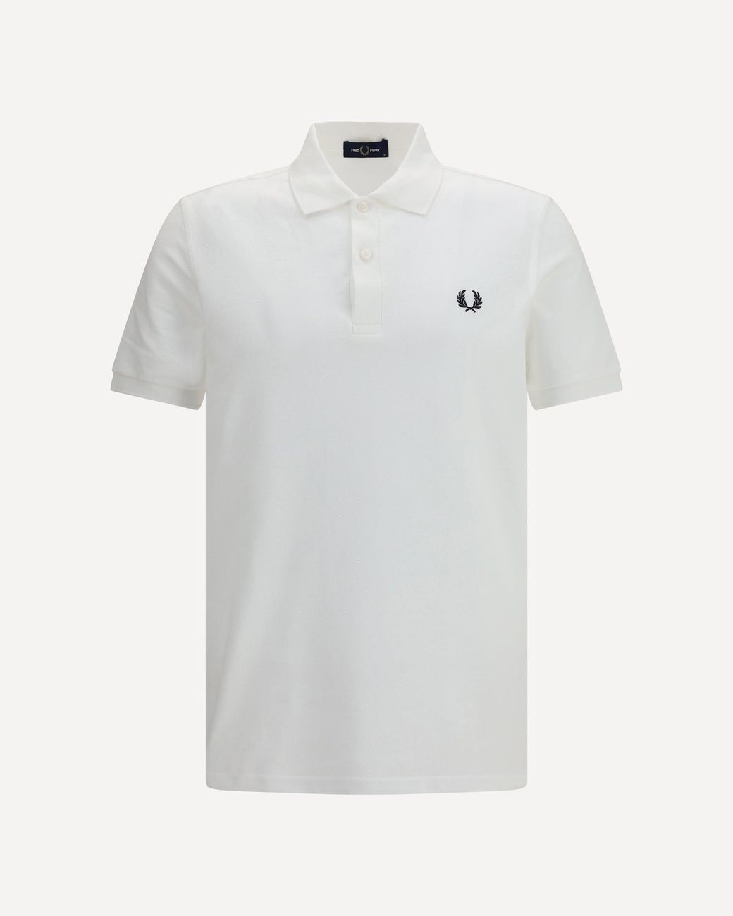 Fred Perry White M3636 Long Sleeve Cotton Piqué Polo for men