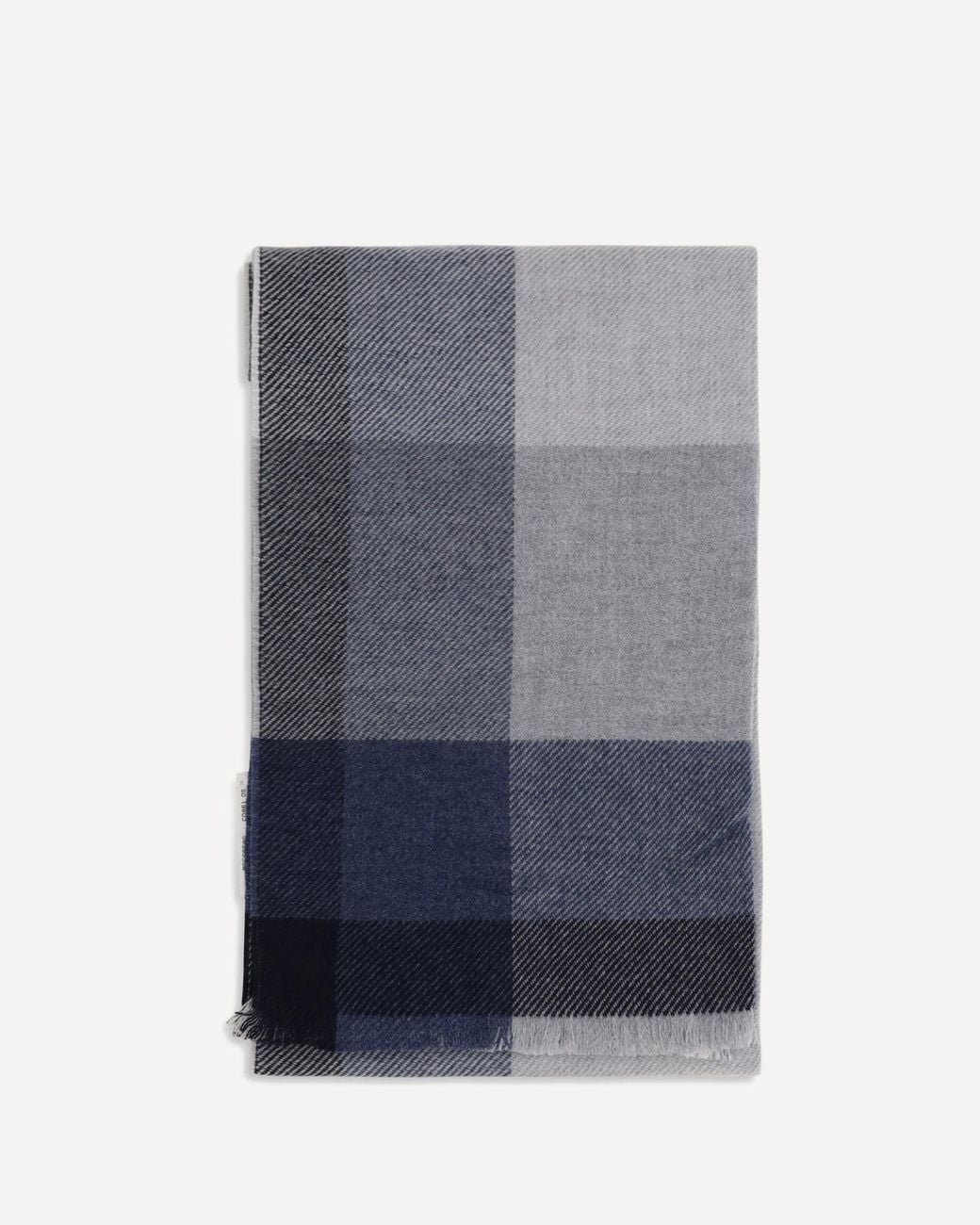 Brunello Cucinelli Blue Wool And Cashmere Scarf for men
