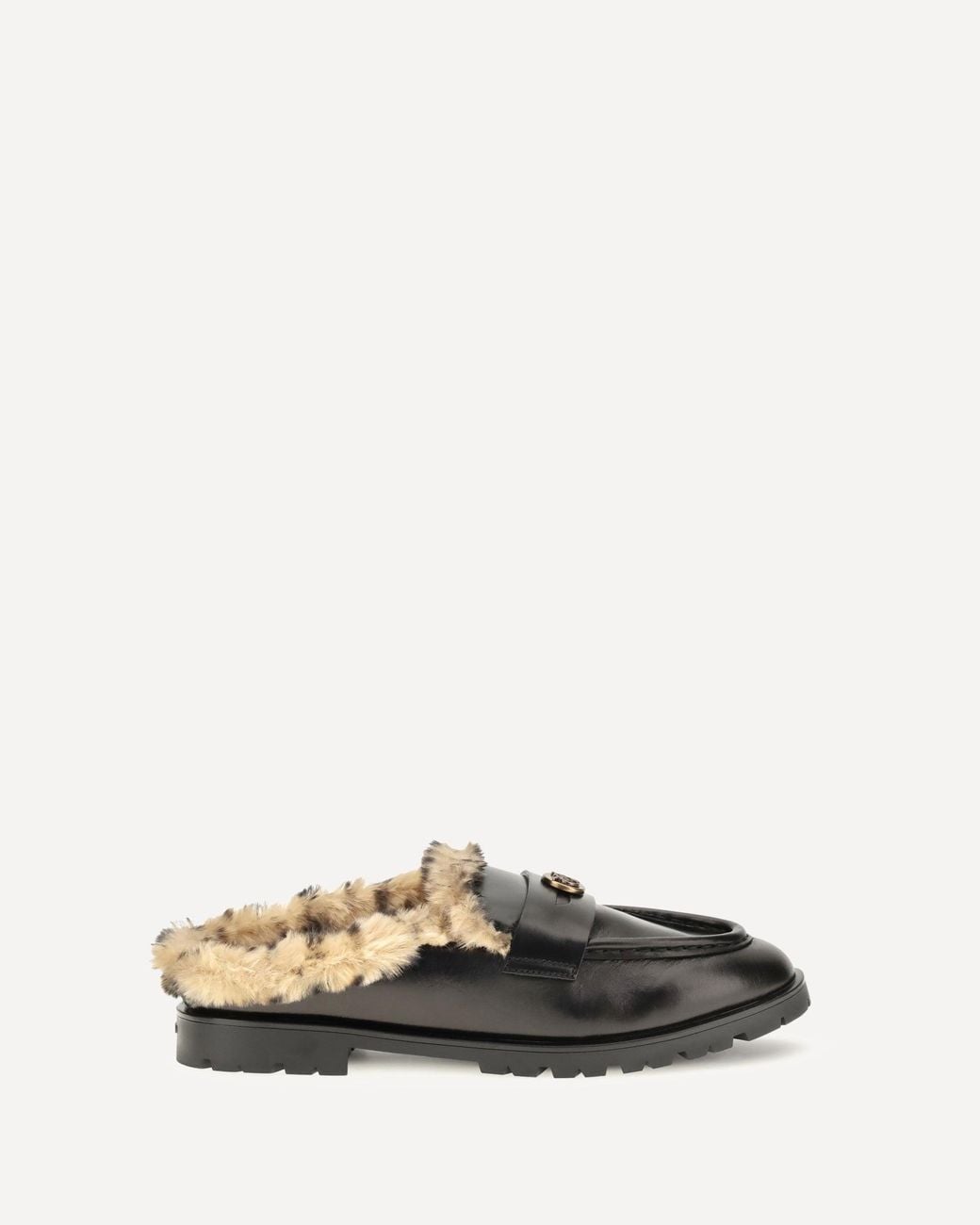 Pinko Black Nora Padded Leather Sabots