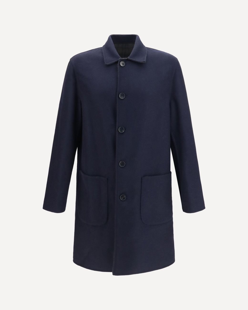 Etro Blue Soho Reversible Wool-Blend Coat for men