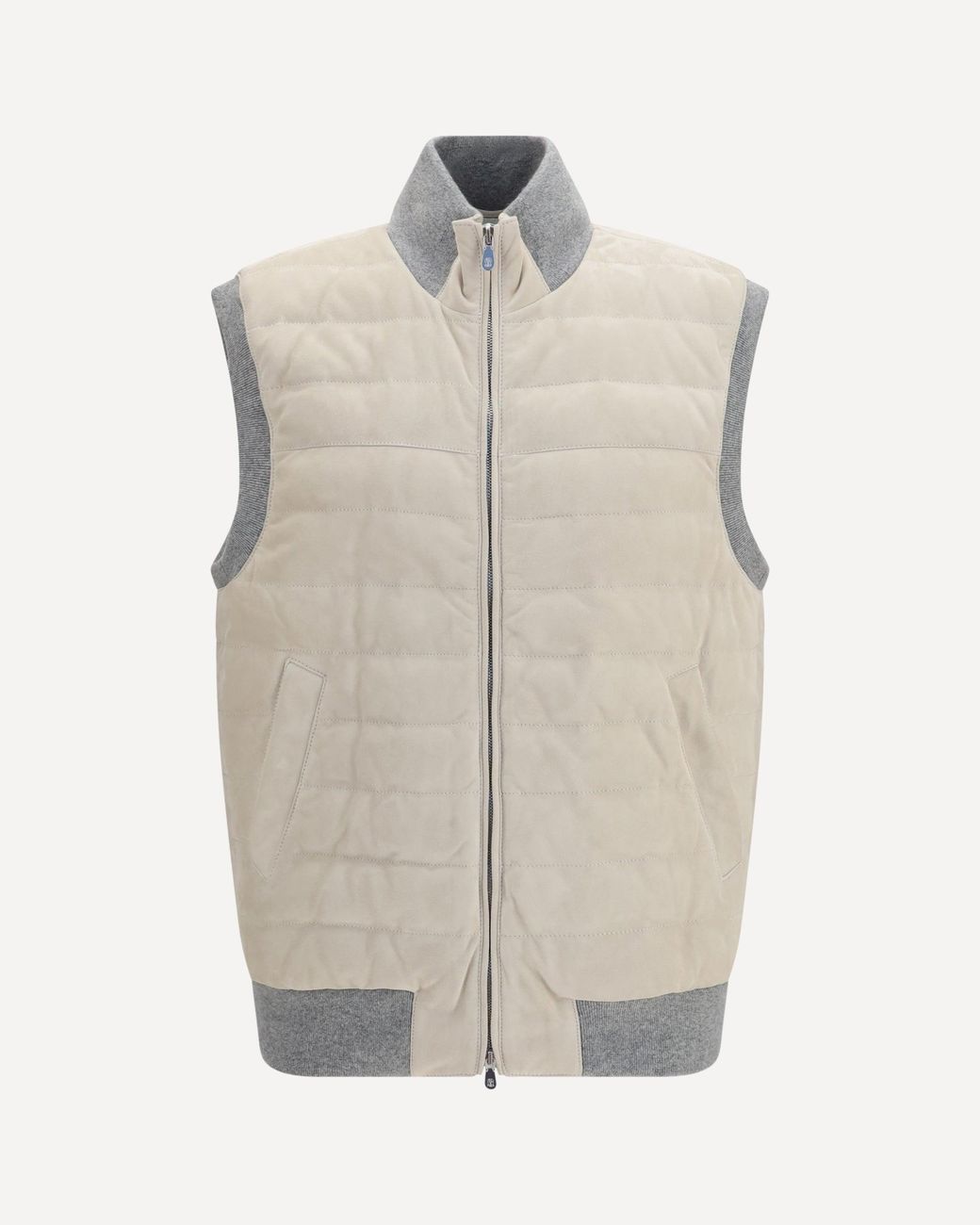 Brunello Cucinelli White Padded Vest for men