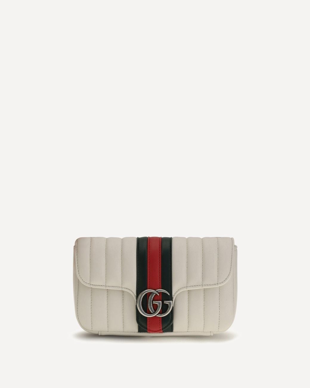 Gucci White Small Jetset Gg Marmont Shoulder Bag