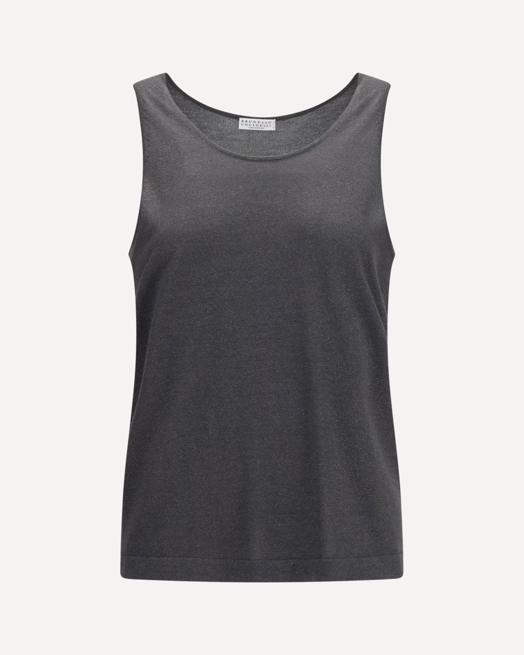 Brunello Cucinelli Gray Luminous Knit Tank Top