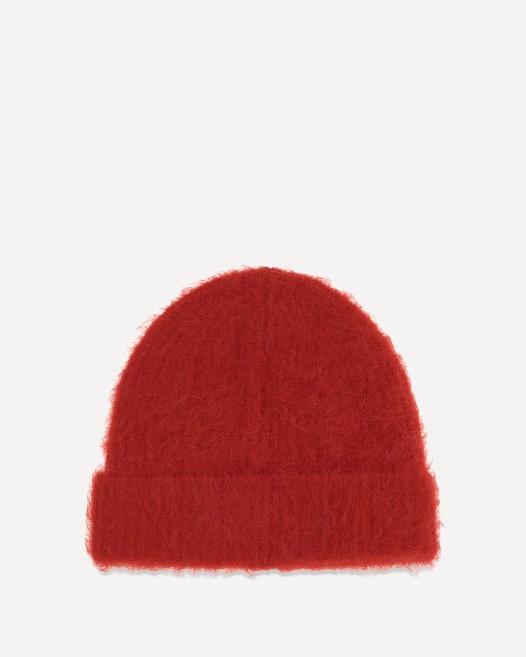 Séfr Red Fuzzy Alpaca-Blend Beanie for men