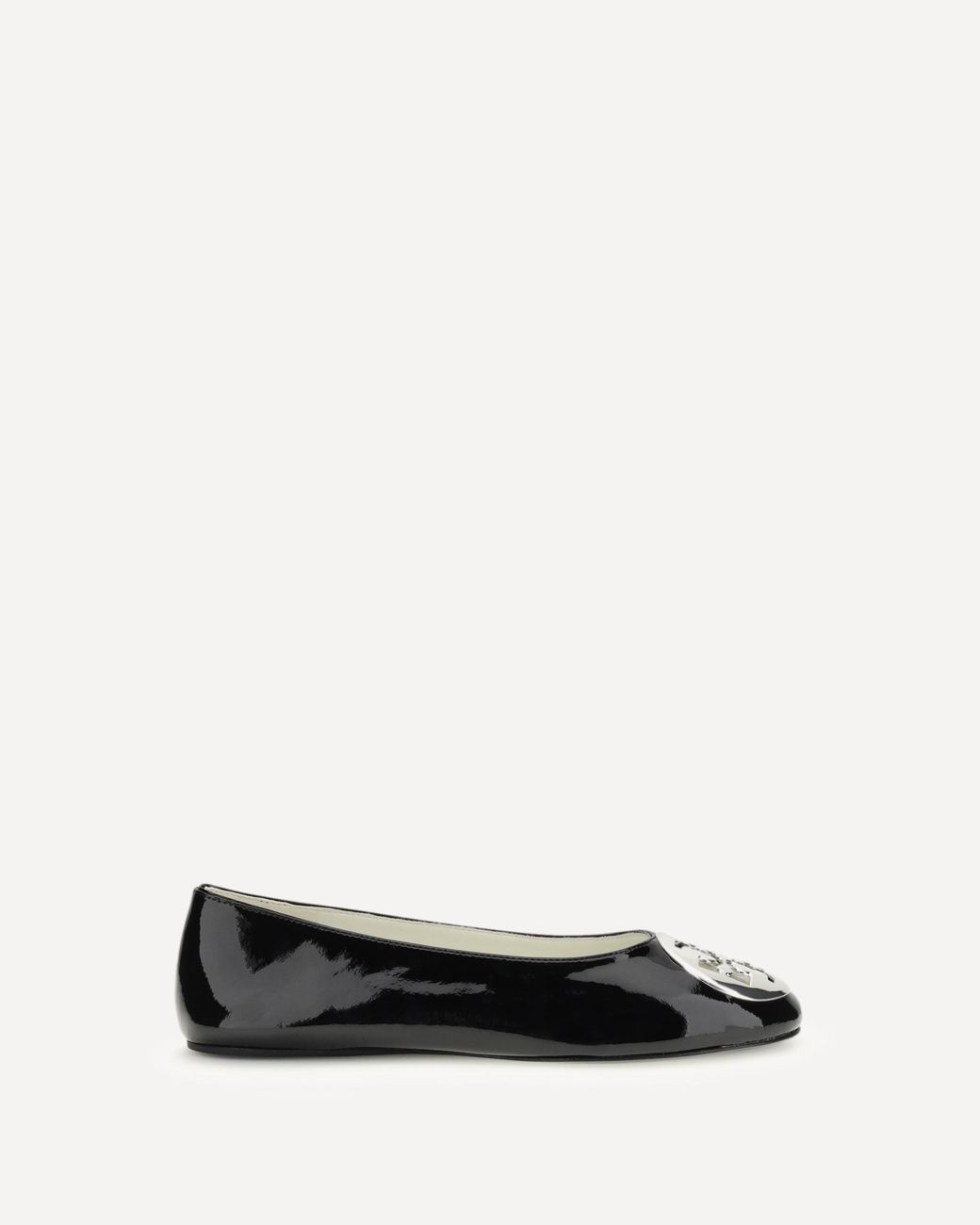 Tory Burch White Reva Ballerinas