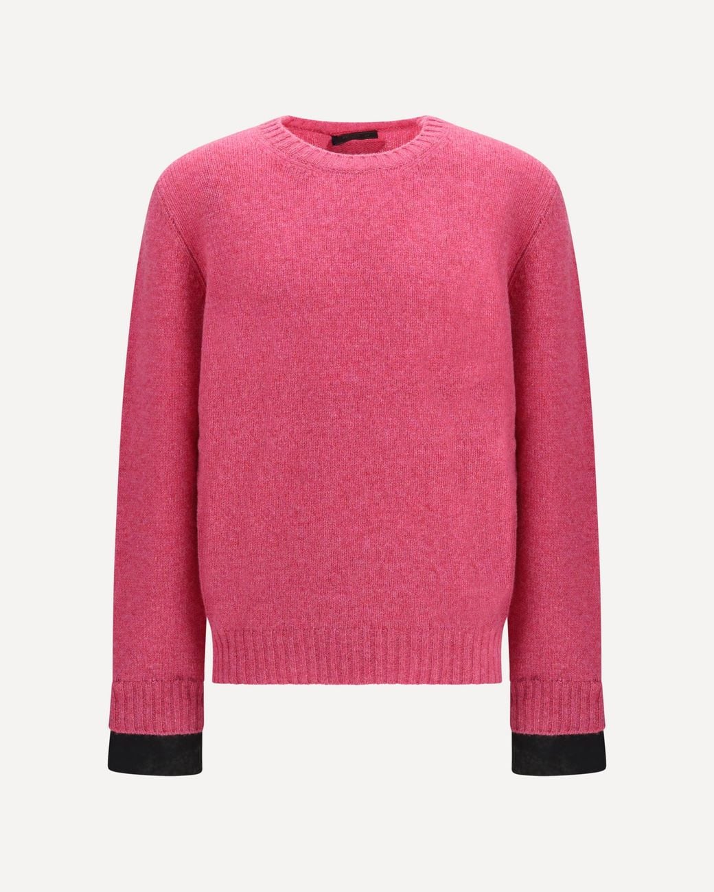 Prada Pink Shetland Wool Crewneck Sweater for men