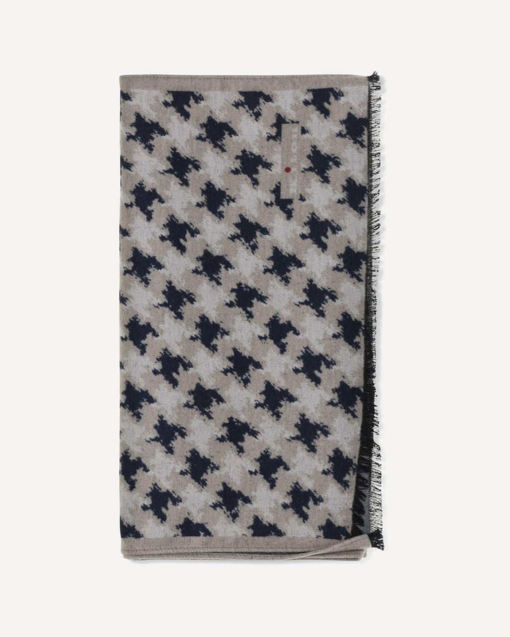 Kiton Gray Silk Scarf With Fringes for men