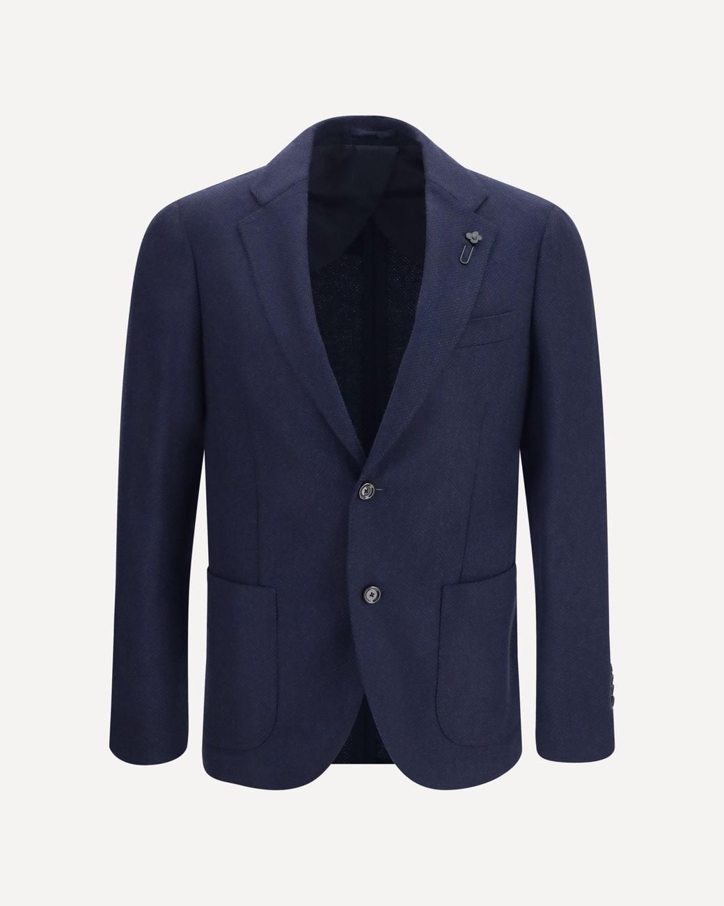 Lardini Blue Single-Breasted Wool And Cashmere Jacket for men