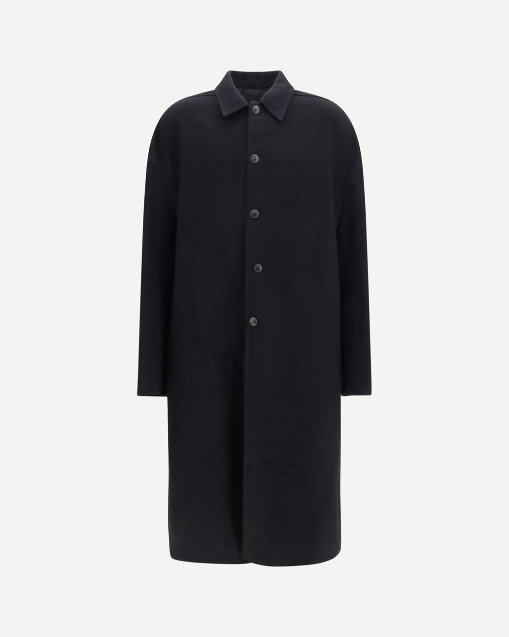 Rick Owens Blue Brad Virgin Wool Coat for men