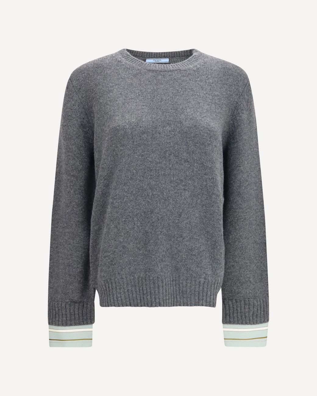 Prada Gray Crewneck Wool Sweater