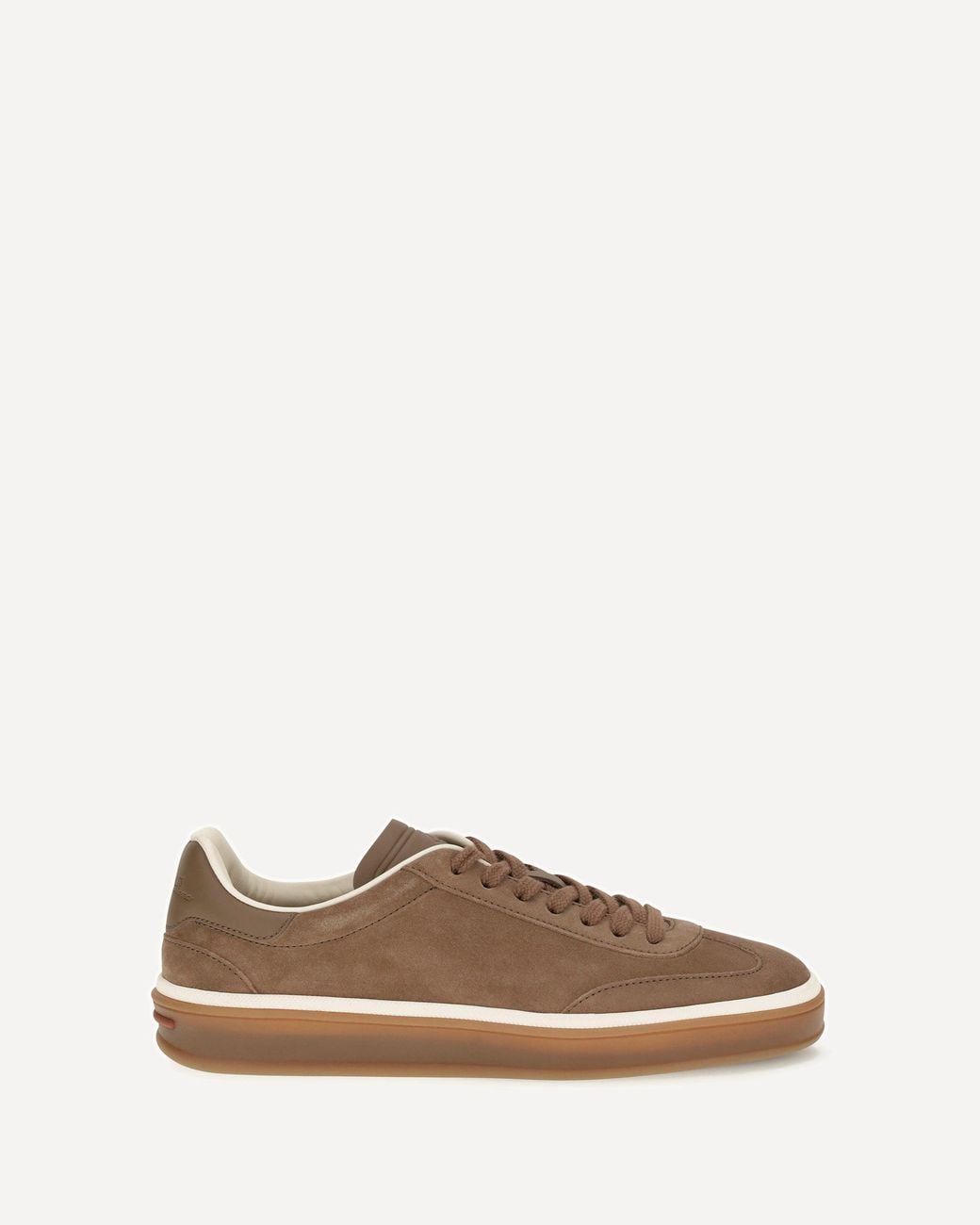Loro Piana Brown Suede Tennis Walk Sneakers